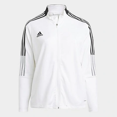 Shop Adidas Originals Adidas Women's Tiro 21 Track Jacket (plus Size) In White