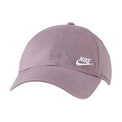 Shop Nike Sportswear Heritage86 Adjustable Back Hat In Purple Smoke/white