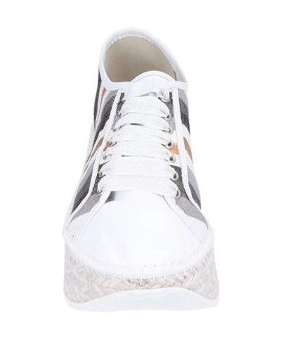 Shop Espadrilles Woman Sneakers White Size 10 Textile Fibers, Soft Leather