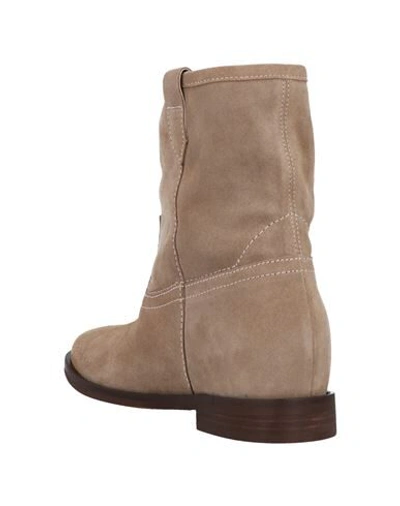 Shop Carmens Woman Ankle Boots Beige Size 6 Soft Leather