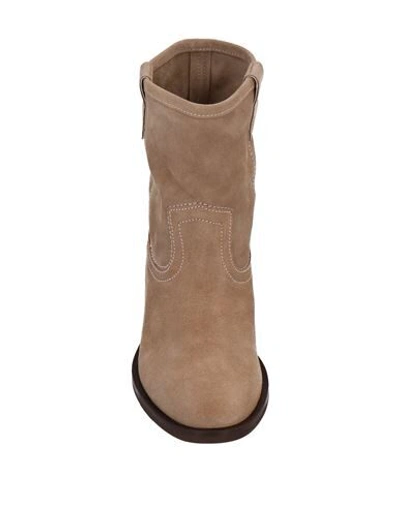 Shop Carmens Woman Ankle Boots Beige Size 6 Soft Leather