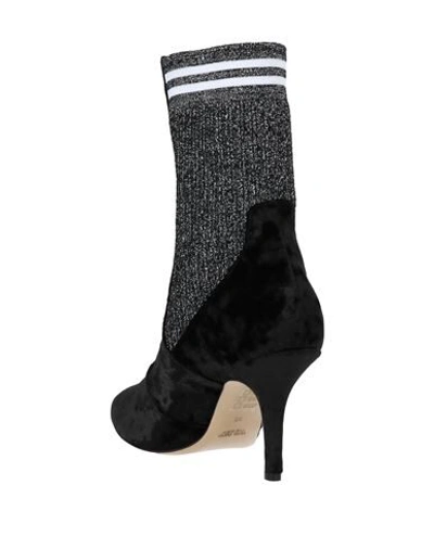 Shop Emanuela Caruso Capri Woman Ankle Boots Black Size 6.5 Textile Fibers
