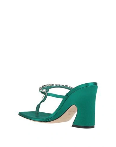 Giannico Toe Strap Sandals In Green
