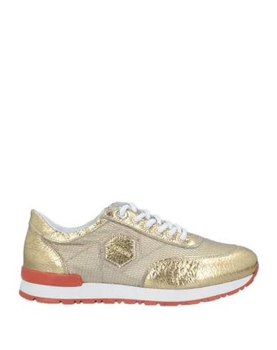 Shop A.testoni Sneakers In Gold