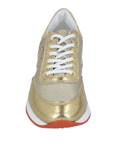 Shop A.testoni Sneakers In Gold