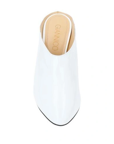 Shop Giannico Woman Mules & Clogs White Size 11 Soft Leather