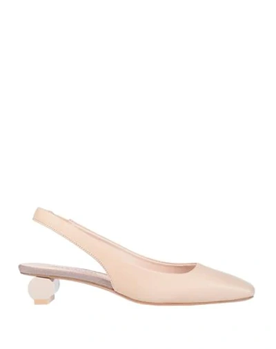 Shop Anna Baiguera Woman Pumps Light Pink Size 5 Soft Leather