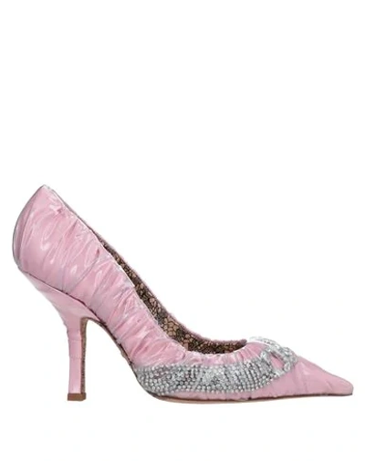Shop Cesare Paciotti Woman Pumps Pink Size 5 Rubber, Textile Fibers