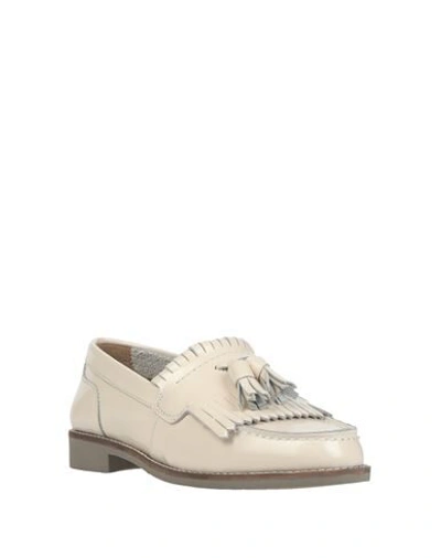 Shop A.testoni A. Testoni Woman Loafers Ivory Size 7 Calfskin In White