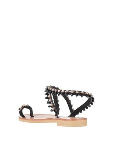 Shop Mim Mar Toe Strap Sandals In Black