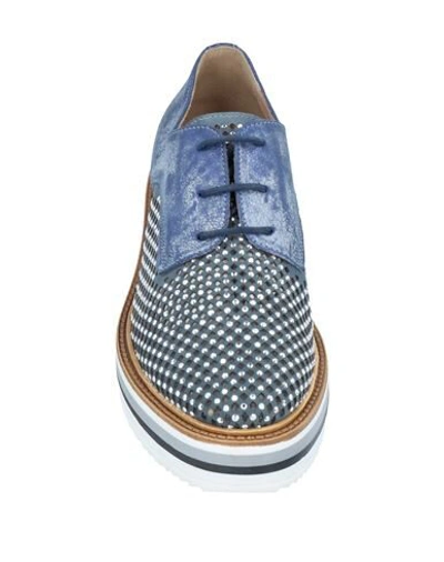 Donna Più Lace-up Shoes In Blue