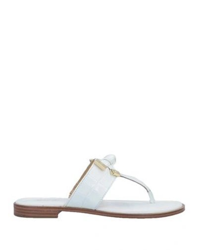 Shop Michael Michael Kors Toe Strap Sandals In White