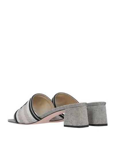 Shop Roger Vivier Woman Sandals Dove Grey Size 5 Textile Fibers