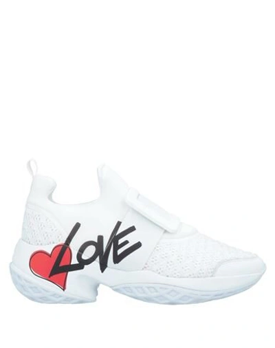 Shop Roger Vivier Woman Sneakers White Size 5 Soft Leather, Textile Fibers