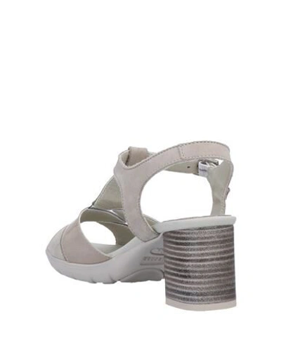 Shop Callaghan Sandals In Light Grey