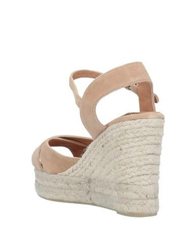 Castaã±er Castañer Woman Espadrilles Beige Size 10 Leather In Beige