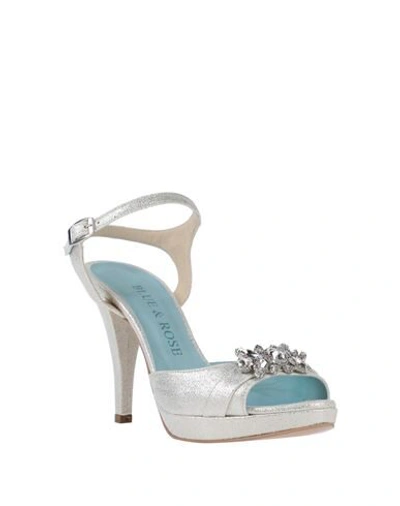 Shop Blue & Rose Sandals In Silver