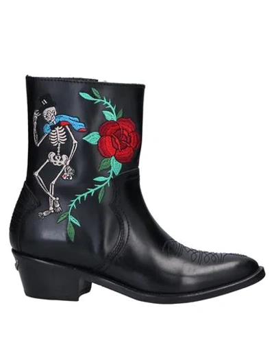 Shop Zadig & Voltaire Woman Ankle Boots Black Size 8 Leather