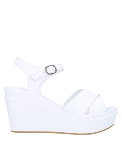 Shop Cafènoir Woman Sandals White Size 8 Soft Leather