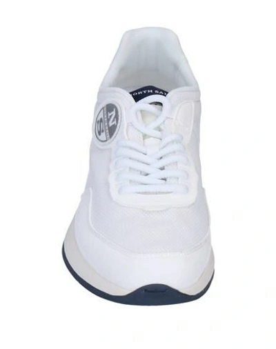 Shop North Sails Woman Sneakers White Size 7.5 Textile Fibers