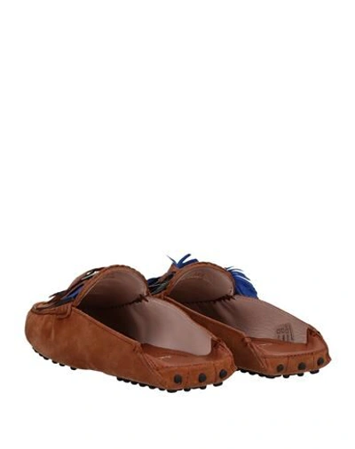 Tod's Woman Mules & Clogs Brown Size 6.5 Soft Leather In Brown
