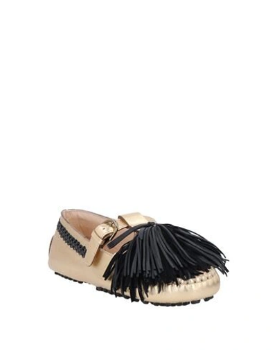 Tod's Loafers In Gold