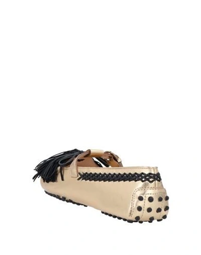 Tod's Loafers In Gold