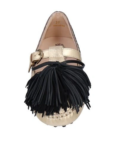 Tod's Loafers In Gold