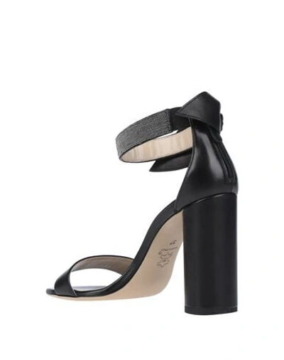 Shop Fabiana Filippi Woman Sandals Black Size 10 Soft Leather
