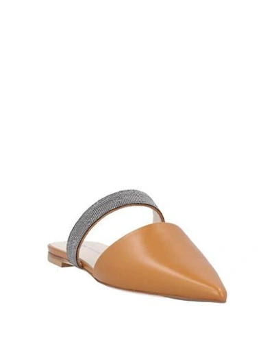 Shop Fabiana Filippi Mules & Clogs In Tan