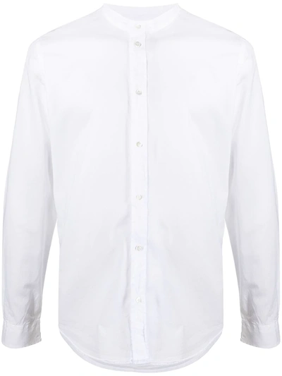 Shop Dondup Mandarin-collar Cotton Shirt In White
