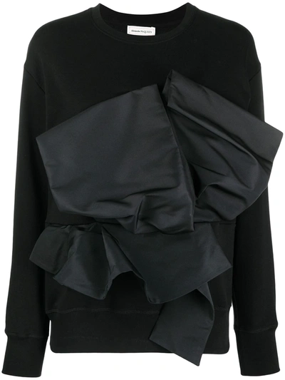 Shop Alexander Mcqueen Oversize Bow-detail Sweatshirt In Black