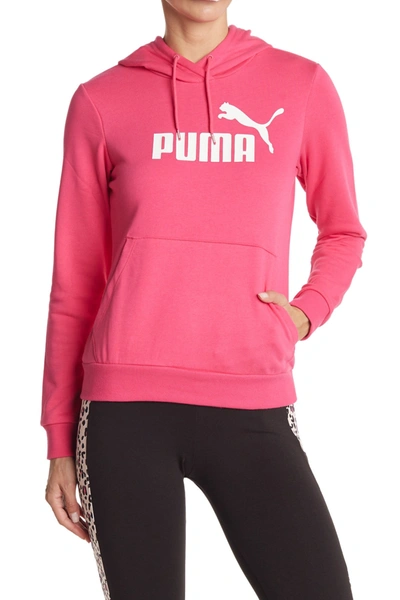 Shop Puma Essentials Logo Hoodie In Purple