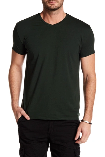 Shop X-ray Solid V-neck Flex T-shirt In Hunter Olive