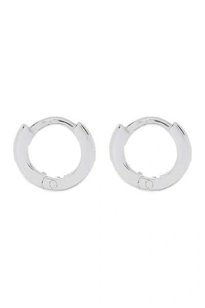 Shop Argento Vivo Huggie Hoop Earrings In Silver