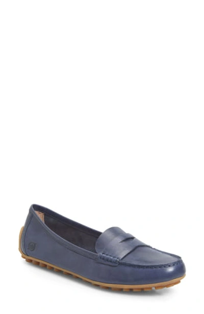 Shop Born Malena Driving Loafer In Navy