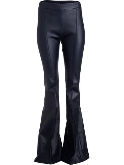 Rosetta Getty Mid-rise Flared Trousers In Blue