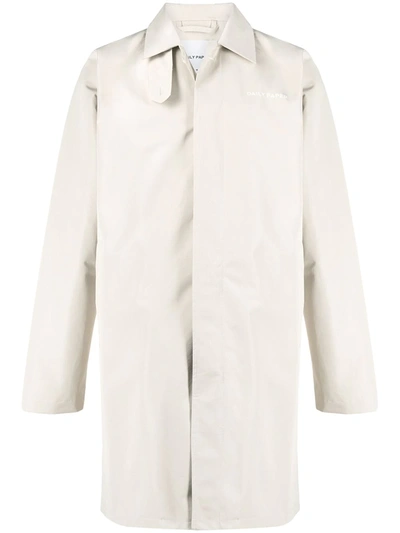 DAILY PAPER CONCEALED FASTENING TRENCH COAT 