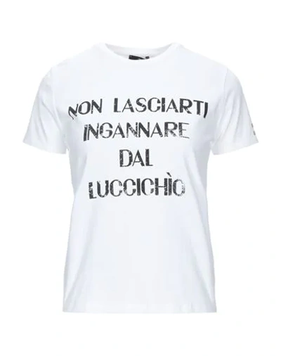 Shop Elisabetta Franchi Woman T-shirt White Size 2 Cotton