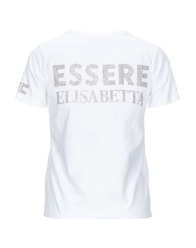 Shop Elisabetta Franchi Woman T-shirt White Size 2 Cotton