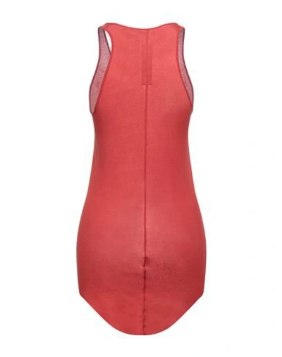 Shop Rick Owens Tank Tops In Brick Red