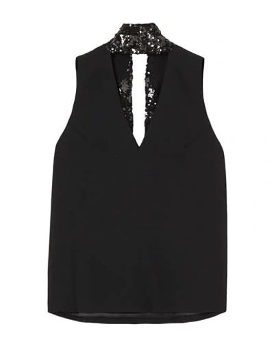 Shop Galvan  London Galvan London Woman Top Black Size 8 Triacetate, Polyester