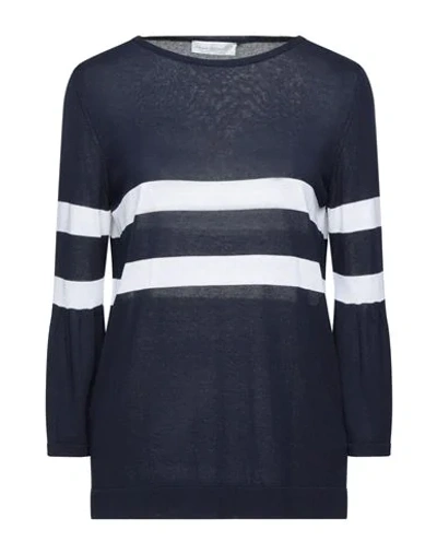 Shop Anna Seravalli Sweaters In Dark Blue