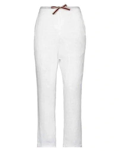 Shop Alessia Santi Woman Pants White Size 6 Linen, Viscose