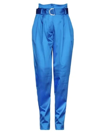 Shop P.a.r.o.s.h P. A.r. O.s. H. Woman Pants Bright Blue Size M Acetate, Polyamide, Elastane