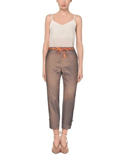 Shop Alessia Santi Casual Pants In Dark Brown