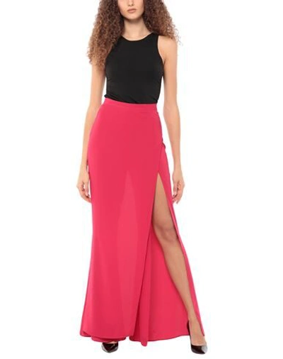 Shop Alberto Audenino Long Skirts In Garnet