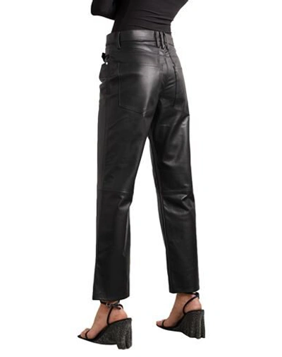 Shop Rta Woman Pants Black Size Xxs Calfskin