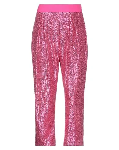 Silvian Heach Cropped Pants In Fuchsia