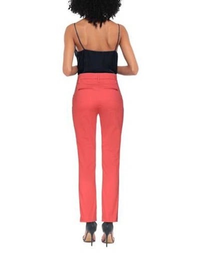 Shop True Royal Woman Pants Coral Size 6 Cotton, Elastane In Red
